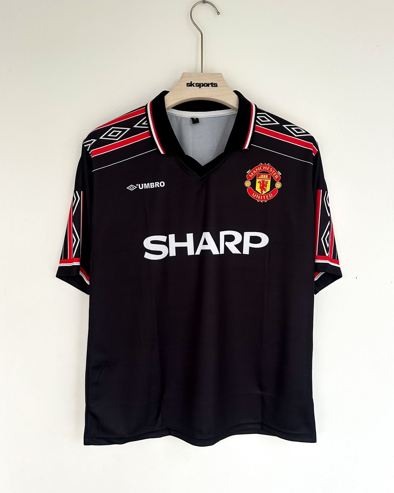 MAN UNITED 1998/99 BECKHAM RETRO FIVESLEEVES POLO