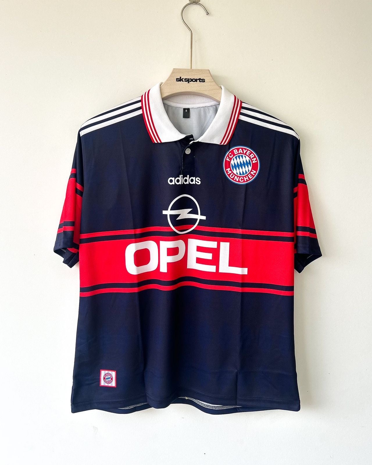 BAYERN MUNICH MATTHAUS 1997-1998 HOME RETRO FIVESLEEVES POLO