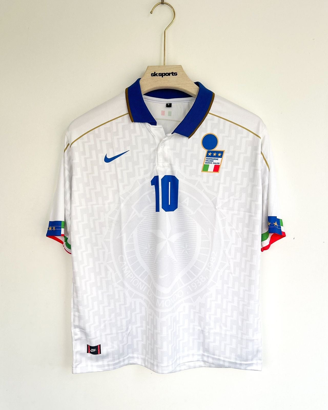 R.BAGGIO NIKE VINTAGE ITLAY 1994-96 SEASON AWAY KIT FIVELSEEVES