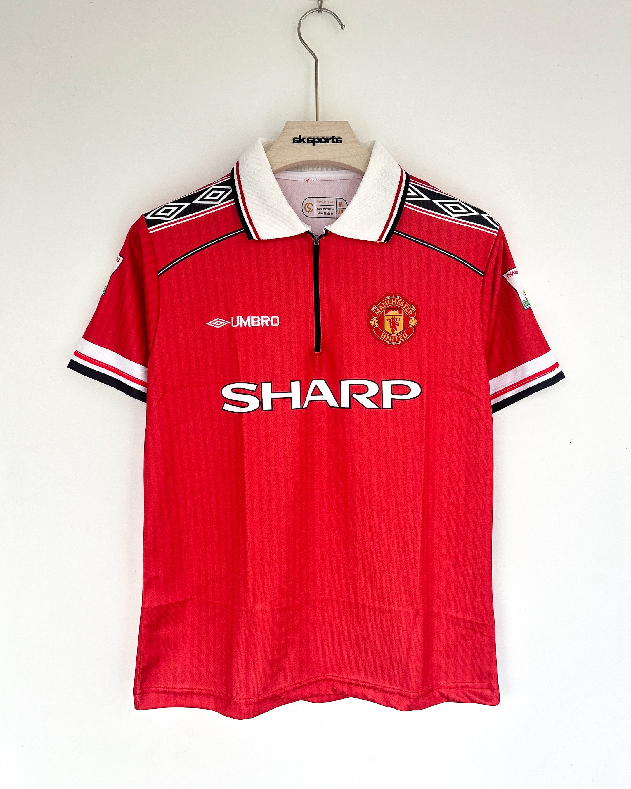 MANCHESTER UNITED 1999 DAVID BECKHAM HALF SLEEVE EMBROIDERY ZIP