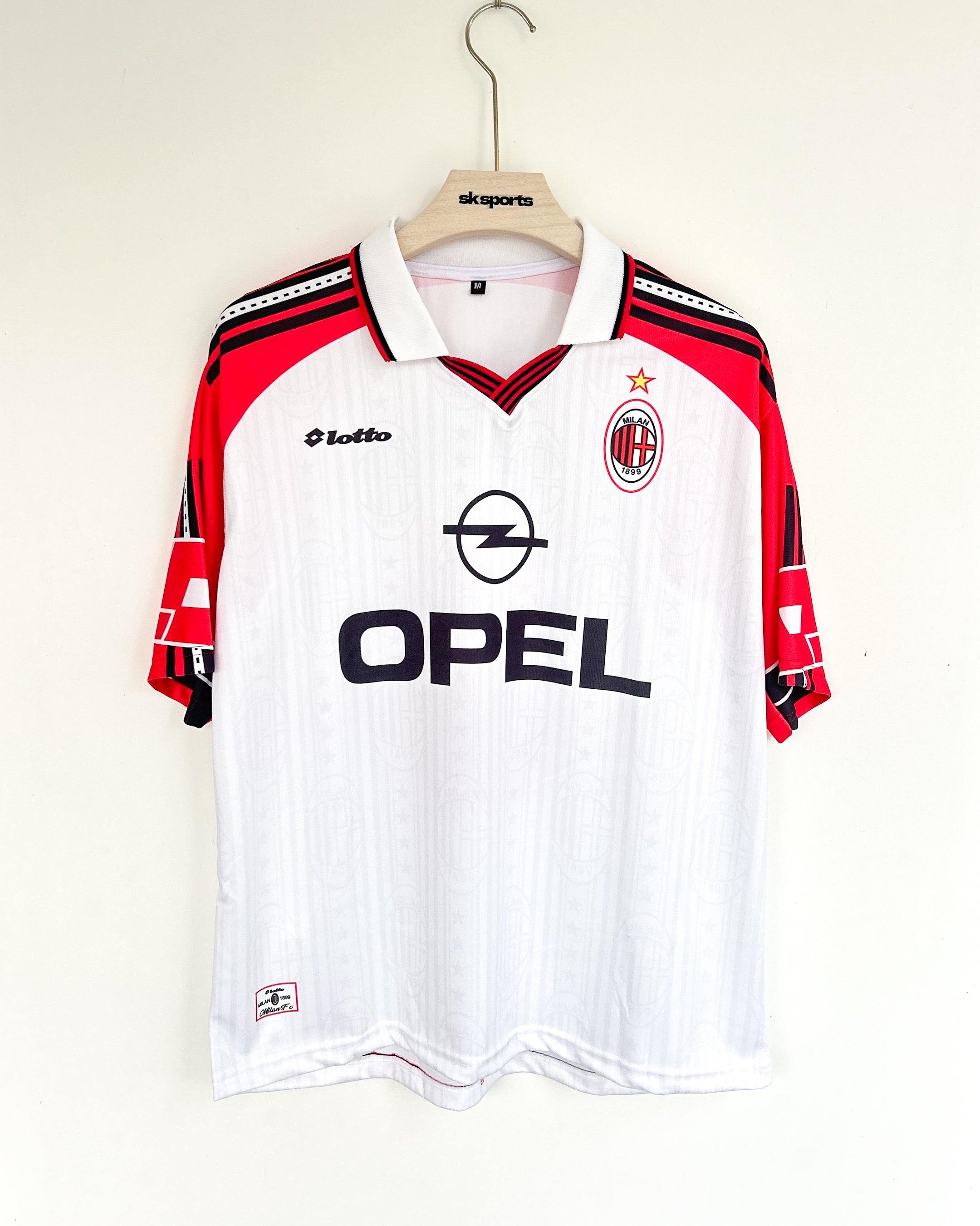 ACMILAN 1997-98 AWAY KIT MALDINI RETRO FIVSLEEVES