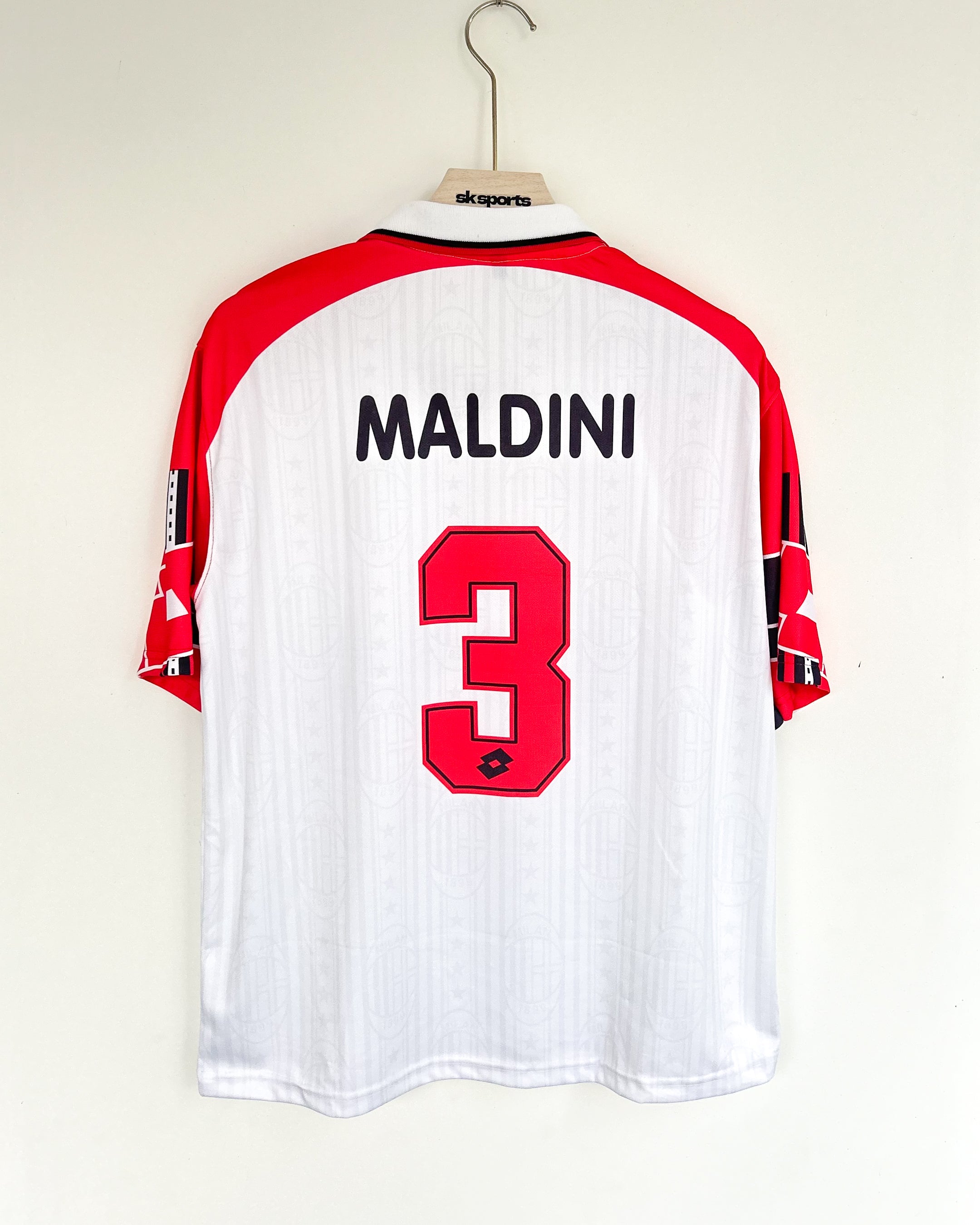 ACMILAN 1997-98 AWAY KIT MALDINI RETRO FIVSLEEVES