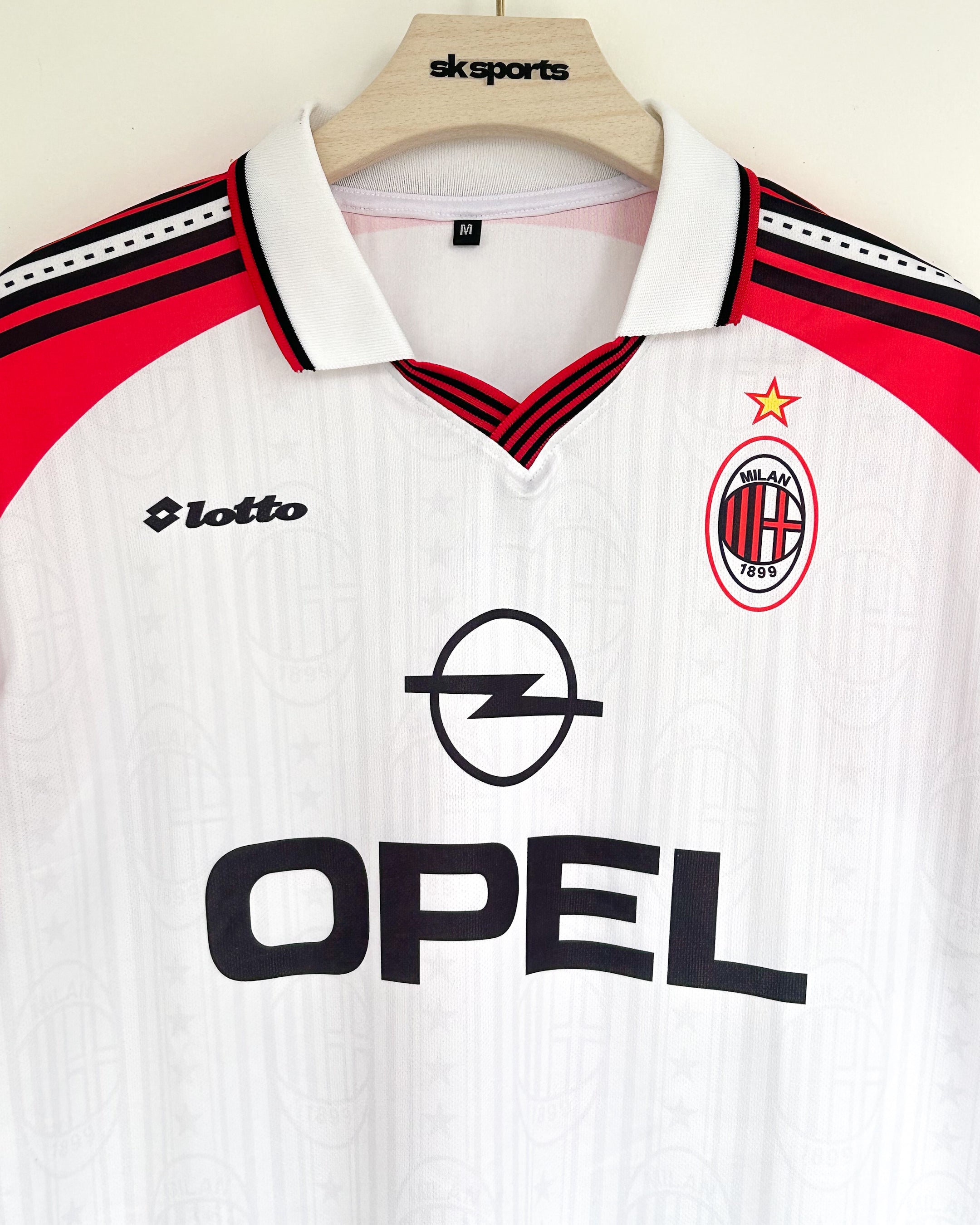 ACMILAN 1997-98 AWAY KIT MALDINI RETRO FIVSLEEVES