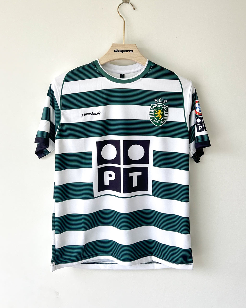 SPORTING 2002-03 HOME KIT RONALDO EMBROIDERY