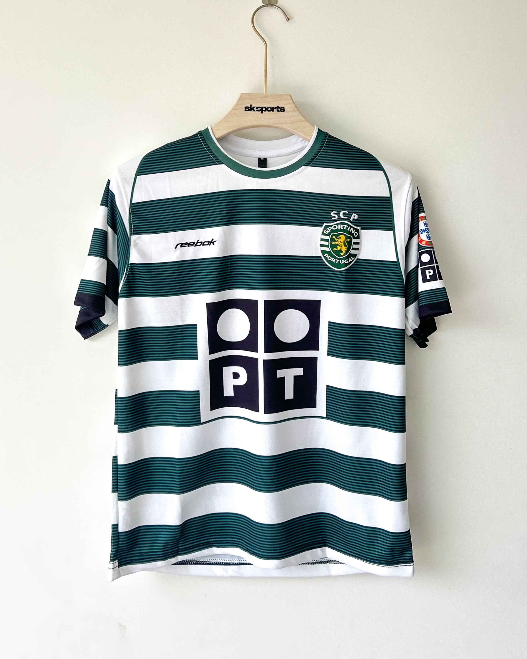 SPORTING 2002-03 HOME KIT RONALDO EMBROIDERY