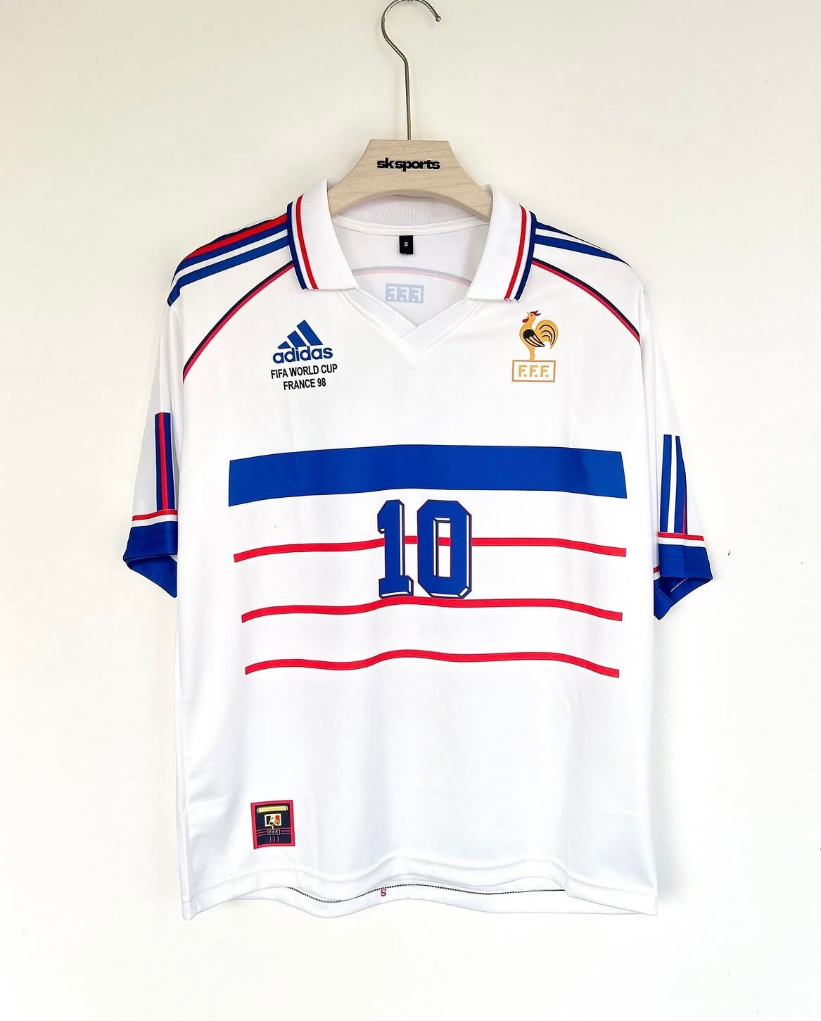 ZIDANE FRANCE 1998 AWAY KIT FIVESLEEVES POLO