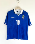 BRAZIL RIVALDO 1994-95 AWAY KIT RETRO FIVESLEEVES POLO