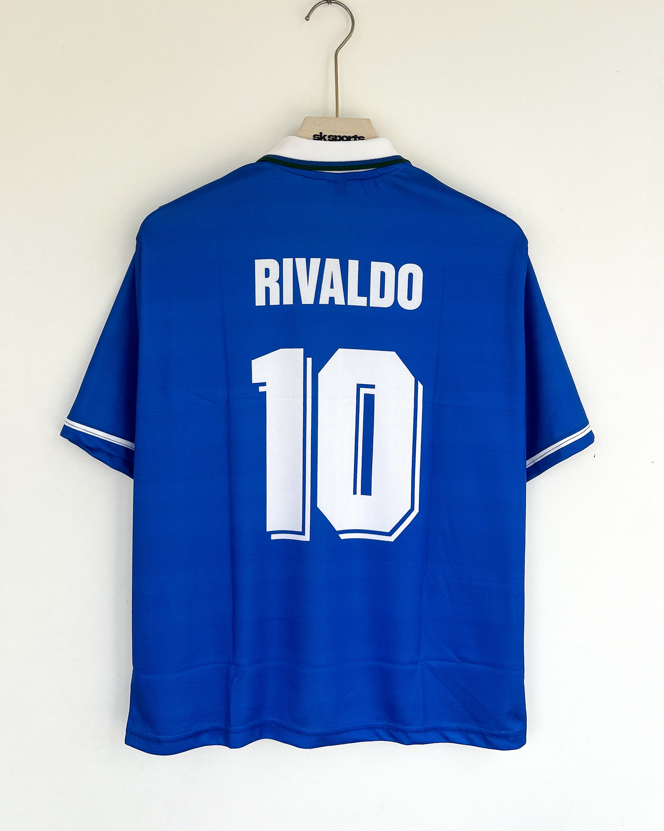 BRAZIL RIVALDO 1994-95 AWAY KIT RETRO FIVESLEEVES POLO
