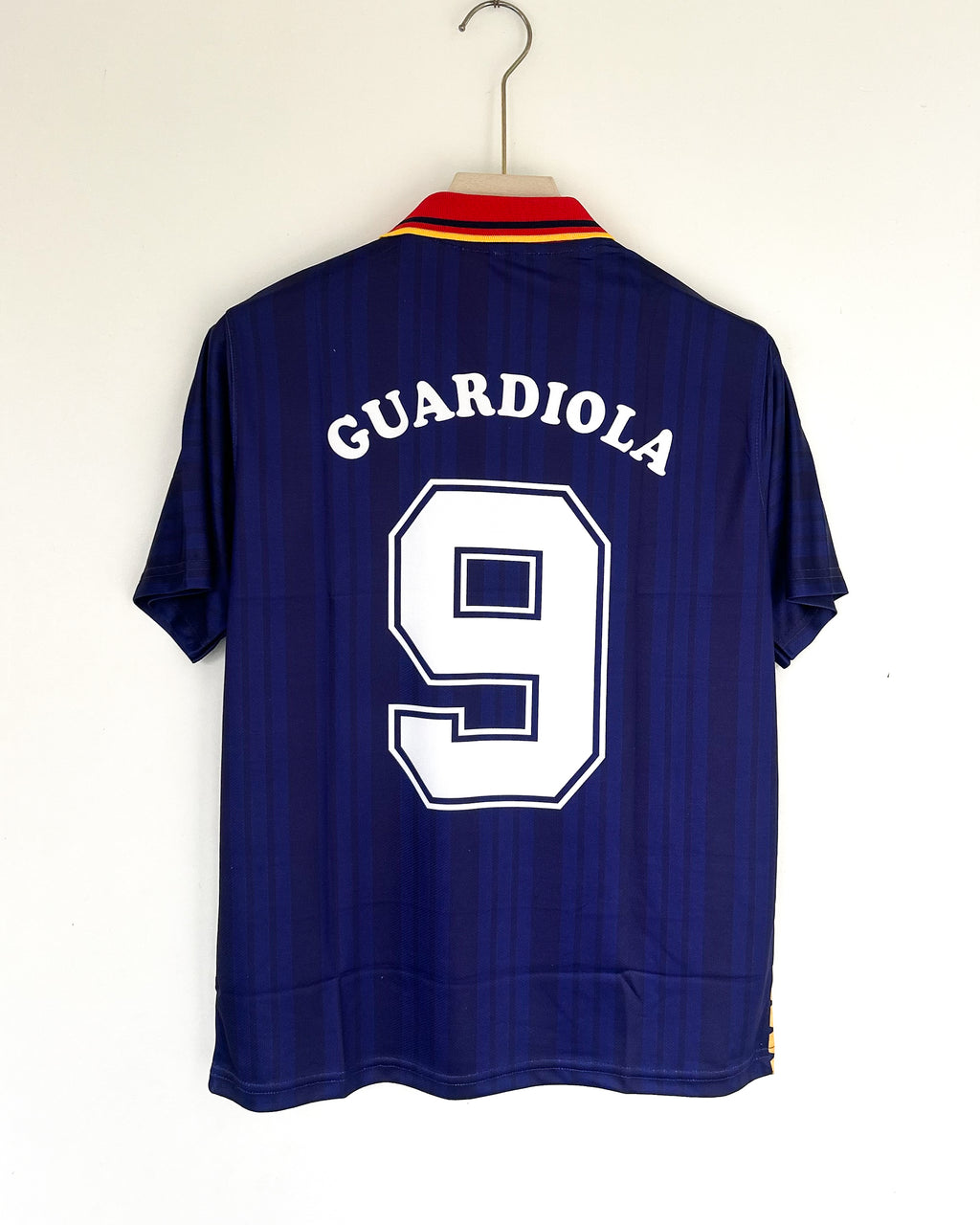 GUARDIOLA SPAIN 1994 THIRD KIT RETRO BUTTON POLO