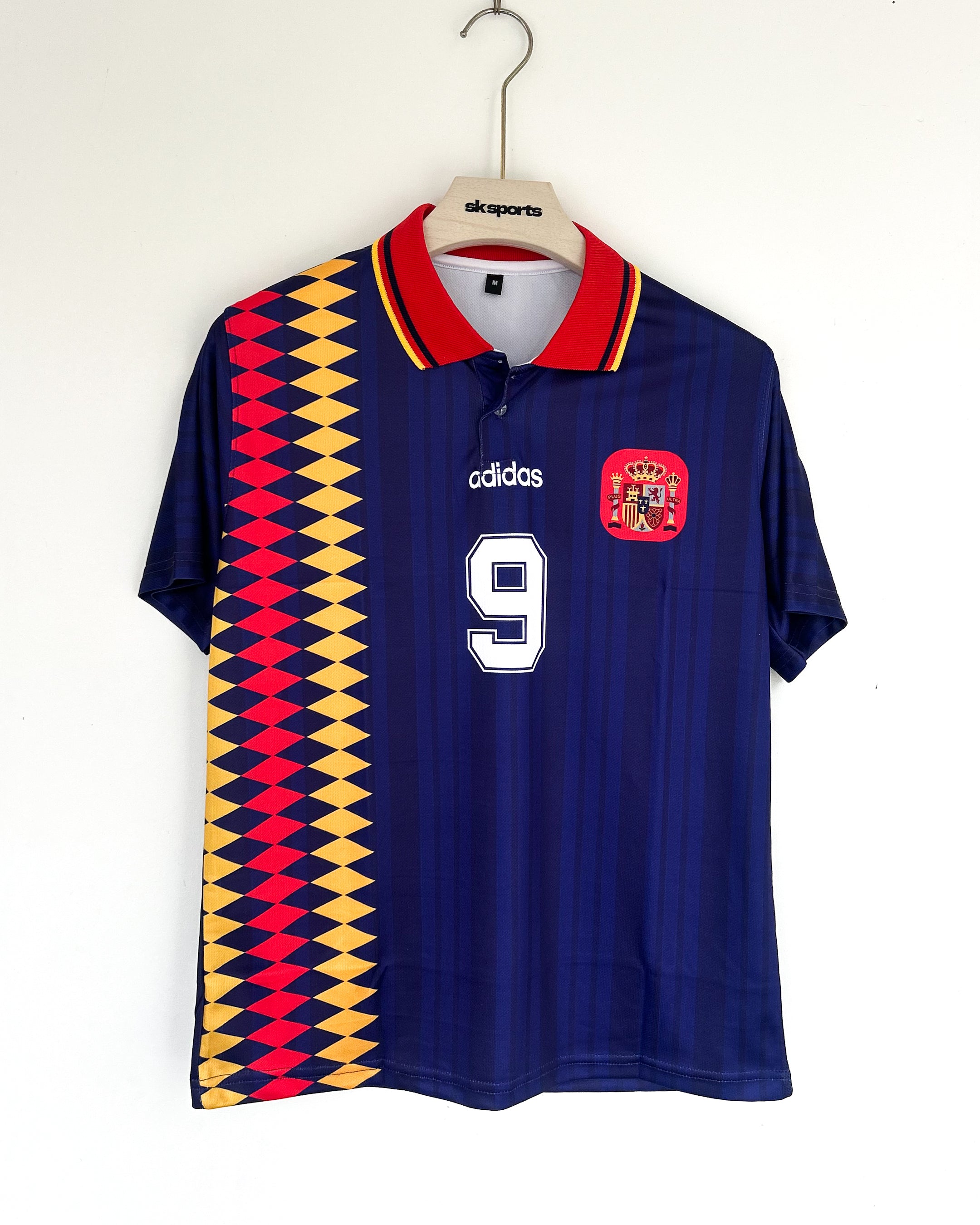 GUARDIOLA SPAIN 1994 THIRD KIT RETRO BUTTON POLO