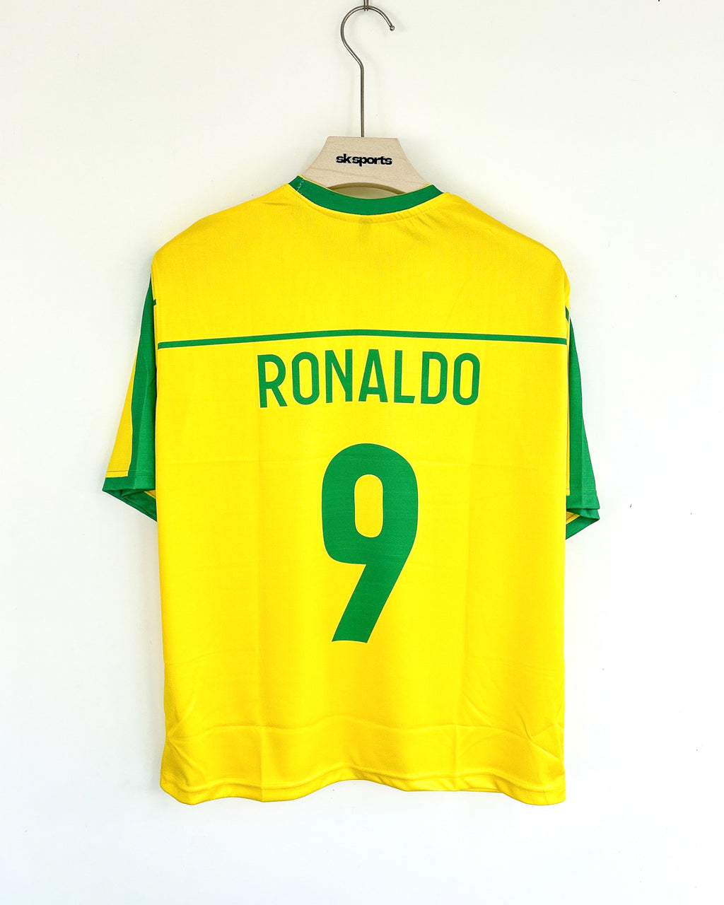 BRAZIL RONALDO 1998 WORLD CUP HOME KIT RETRO FIVESLEEVES