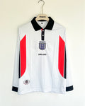 ENGLAND BECKHAM 1998 HOME KIT FULLSLEEVES POLO EMBROIDERY