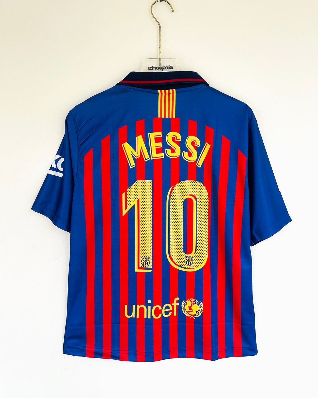 MESSI BARCELONA 2017-18 HOME KIT FIVESLEEVES