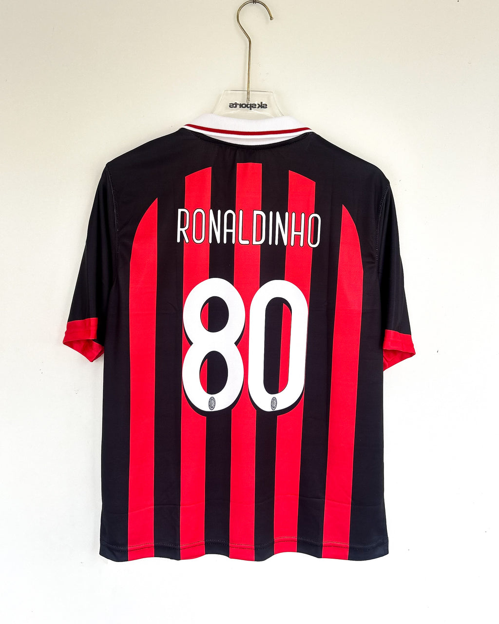 RONALDINHO AC MILAN 2009/10 HOME KIT POLO FIVESLEEVES